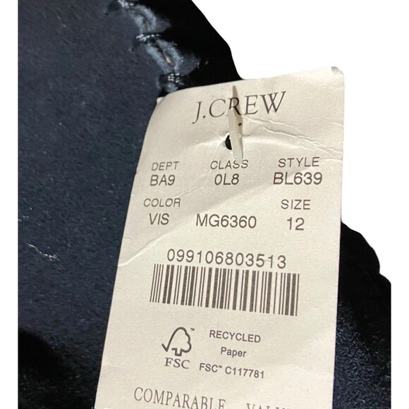 J Crew Mens 12 Slippers Navy Suede Moccasins Fleece Lined Indoor House Cozy Fall - Picture 4 of 8